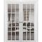 Sartodoors Sliding French Double Pocket Doors 12 lites, Felicia 3355 White Matte with Clear Glass, Kit Trims FELICIA3355DP-WS-64 - alternate 1