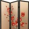 Homeroots 63" Brown Fabric Folding Three Panel Screen Room Divider 342765 - alternate 5