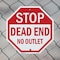Signmission Stop Dead End No Outlet, 10 inch X 10 inch, Plastic Sign, 2PK OC-P-2PACK-10-82 - alternate 7