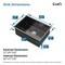 Wrightmaster 27 in. Undermount Single Bowl 20 Gauge Black Stainless Steel Kitchen Sink with Drain ZOR-SS271908 - alternate 6