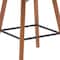 Homeroots 26" Cream and Wood Brown Faux Leather with Solid Wood Swivel Counter Height Bar Chair 534480 - alternate 8