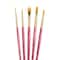 Princeton RealValue Brush Set, Gold Taklon Bristles, Short Handle Mixed Media Paintbrush, 5-Piece Set, 3PK PR9184 - alternate 3