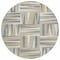 Homeroots 8' Beige Gray And Ivory Round Geometric Washable Indoor Outdoor Area Rug 598234 - alternate 7