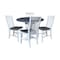 Whitewood Industries Extension Dining Tables, 45 in L, 38 in H, Parawood, 5 Piece K05-42DPT-23-C61-4 - alternate 1
