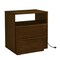 Homeroots 23" Brown Wood Accent Cabinet 691674 - alternate 3
