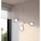 Homeroots Champagne Unique Statement Three Light Metal and Glass Dimmable Chandelier With White Shades 611349 - alternate 1