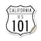 Signmission California Route Marker Shield Sign Us 1, 12 Inch X 12 Inch, Vinyl Decal SHI-D-12-370 - alternate 1