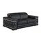 Homeroots 71in Black And Silver Genuine Leather Love Seat 329598 - alternate 5