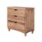 Homeroots 36" Natural Solid Wood Three Drawer Chest 524589 - alternate 1