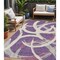 Homeroots 5' X 8' Purple Ivory And Gray Abstract Washable Indoor Outdoor Area Rug 599155 - alternate 1