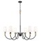Z-Lite Claudelle 6-Light Chandelier, 46 in W, Matte Black + Modern Gold 4014-46MB-MGLD - alternate 1