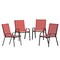 Flash Furniture Red Outdoor Stack Chair w Flex Material, 4PK 4-JJ-303C-RD-GG - alternate 1