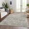 Homeroots 3' X 5' Ivory Brown And Gray Damask Washable Indoor Outdoor Area Rug 603761 - alternate 7