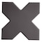 Apollo Tile Seville 5 x 5 in. Matte Graphite Black Porcelain Cross Wall and Floor Tile 5.31 sq ft/case, 34PK TNG88CRBLKA - alternate 1