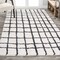Jonathan Y Arenal Geometric Grid Shag White/Gray 3 ft. x 5 ft. Area Rug MOH409A-3 - alternate 1