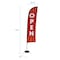 Showdown Displays 13 Ft  Premium Blade Sail Sign Kit (Double-Sided With Spider Base) - Open Red Burst 908121-001 - alternate 4