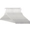 Nahanco 17in Low Gloss White Wooden Slimline Suit Hanger w/ Pant Bar, 50PK SL70117WB50 - alternate 3