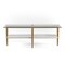 Homeroots 47" Gold Glass And Steel Coffee Table With Shelf 520947 - alternate 7
