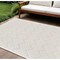 Homeroots 10' X 14' Ivory And White Geometric Indoor Outdoor Area Rug 551513 - alternate 1