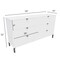 Homeroots 59" White and Black Six Drawer Double Dresser 490829 - alternate 5