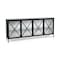 Homeroots 79in Black And White Iron Sideboard Soft Close with Four Glass Doors 611014 - alternate 5