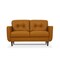 Homeroots 59in Camel And Brown Leather Loveseat 515676 - alternate 2