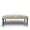Homeroots 47in Cream and Black Cotton Upholstered Geometric Bench 483751 - alternate 1