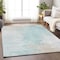 Homeroots 8' X 10' Pale Aqua Beige And Ivory Abstract Washable Indoor Outdoor Area Rug 617416 - alternate 7