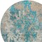 Homeroots 8' Teal Blue Ivory And Light Brown Round Damask Washable Indoor Outdoor Area Rug 596395 - alternate 7
