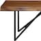 Homeroots 55" Brown and Black Solid Wood Dining Bench 524092 - alternate 5