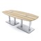 Skutchi Designs Arc Boat Conference Table, 45 in W, 96 in L, Brown HAR-ABOT-48x96-DOU-K525-ESIL - alternate 1