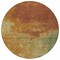 Homeroots 8' Terra Cotta Copper And Green Round Abstract Washable Indoor Outdoor Area Rug 604823 - alternate 7
