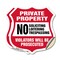 Signmission Private Property Shield Sign No Soliciti, 4 inch X 4 inch, Vinyl Decal, 2PK SHI-D-2PACK-4-452 - alternate 1