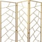 Homeroots 71" Gold IronFolding Three Panel Screen Room Divider 379902 - alternate 5
