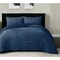 Homeroots Navy Blue Queen Polyester 220 Thread Count Washable Down Comforter Set 528883 - alternate 1