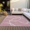 Homeroots 5' X 8' Pink And Ivory Abstract Washable Indoor Outdoor Area Rug 597500 - alternate 6