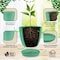 Lifemaster Planter Pots with Drainage Holes, Lightweight, Durable, Space-Saving, Mint, 5PK LMFLOPMIT55 - alternate 4