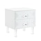 Homeroots 24" White And Clear Wood And Acrylic End Table With Two Drawers 544109 - alternate 6