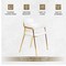 Leisuremod Axis Collection Modern Gold Dining Chair in White, 2PK ACG22W2 - alternate 9