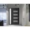 Vdomdoors Front Exterior Prehung Metal-Plastic Door, Manux 8113 Matte Black, Side Sidelite Transom, Office Co MANUX8113EXD-BLK-W32+14xH80-RH - alternate 2