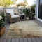 Homeroots 5' X 8' Linen Black And Copper Abstract Washable Indoor Outdoor Area Rug 605948 - alternate 5
