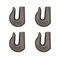 Mytee Products G70 1/2in Weld On Chain Grab Hooks Bucket Flatbed Trailer Wrecker Tow Tie Down, 4PK GH-F-12G70x4 - alternate 4