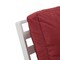 Leisuremod Walbrooke 3-Piece Outdoor Patio Set, White Aluminum Frame & Removable Cushions, Red WW-57-31R - alternate 7
