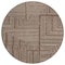 Homeroots 8' Brown And Ivory Round Geometric Washable Indoor Outdoor Area Rug 600806 - alternate 6