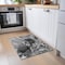Homeroots 2' X 3' Black Gray and White Abstract Washable Non Skid Indoor Outdoor Area Rug 559442 - alternate 4