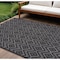 Homeroots 7' X 10' Black Indoor Outdoor Area Rug 522113 - alternate 1