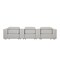 Homeroots 134" Light Gray Italian Leather Reclining Metal USB Sofa 720297 - alternate 7