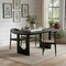 Homeroots 79" Black Solid Wood Double Pedestal Base Oval Dining Table 712141 - alternate 5