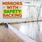 Fab Glass And Mirror Wall 48in x 60in Rectangle Frameless Flat Polish Mirror with Safety Backing, 48in x60in Inch, Glass MRec48x60BE6MM - alternate 4