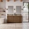 James Martin Vanities Brookfield 72 in. Double Vanity, Honey Oak w/ 3 CM Ethereal Noctis Silestone Top 547-V72-HNO-3ENC - alternate 5